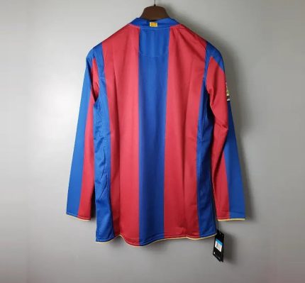 Camiseta Retro FC Barcelona Manga Larga 2007-08 - Fútbol Club Vintage