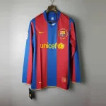 Camiseta Retro FC Barcelona Manga Larga 2007-08 - Fútbol Club Vintage