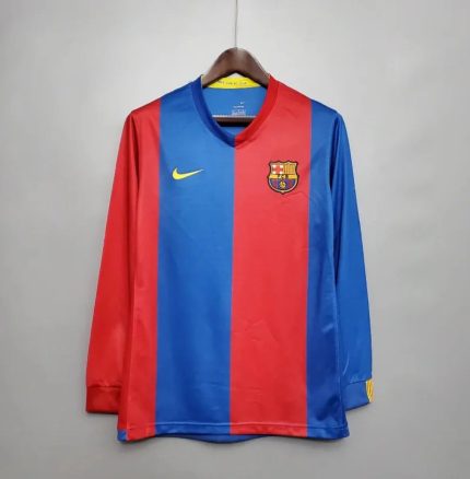 Camiseta Retro FC Barcelona Manga Larga 2006-07 - Fútbol Club Vintage