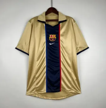 Camiseta Retro FC Barcelona Visitante 2002 - Fútbol Club Vintage