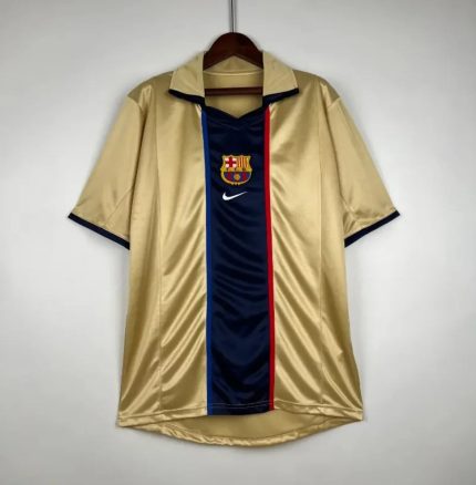 Camiseta Retro FC Barcelona Visitante 2002 - Fútbol Club Vintage