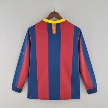 Camiseta Retro FC Barcelona Manga Larga 2010-11 - Fútbol Club Vintage