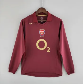 Camiseta Arsenal FC Visitante Manga Larga 2005-06 Retro - Fútbol Club Vintage