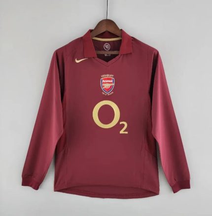 Camiseta Arsenal FC Visitante Manga Larga 2005-06 Retro - Fútbol Club Vintage