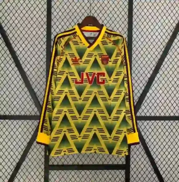 Camiseta Arsenal FC Visitante Manga Larga 1991-93 Retro - Fútbol Club Vintage