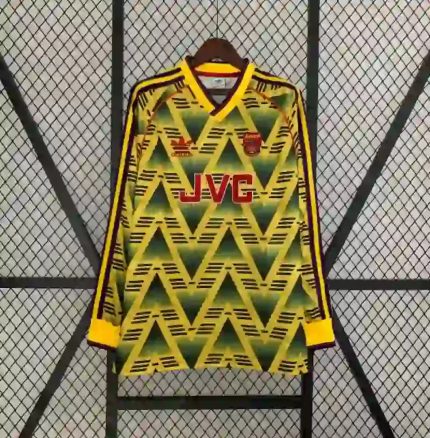 Camiseta Arsenal FC Visitante Manga Larga 1991-93 Retro - Fútbol Club Vintage