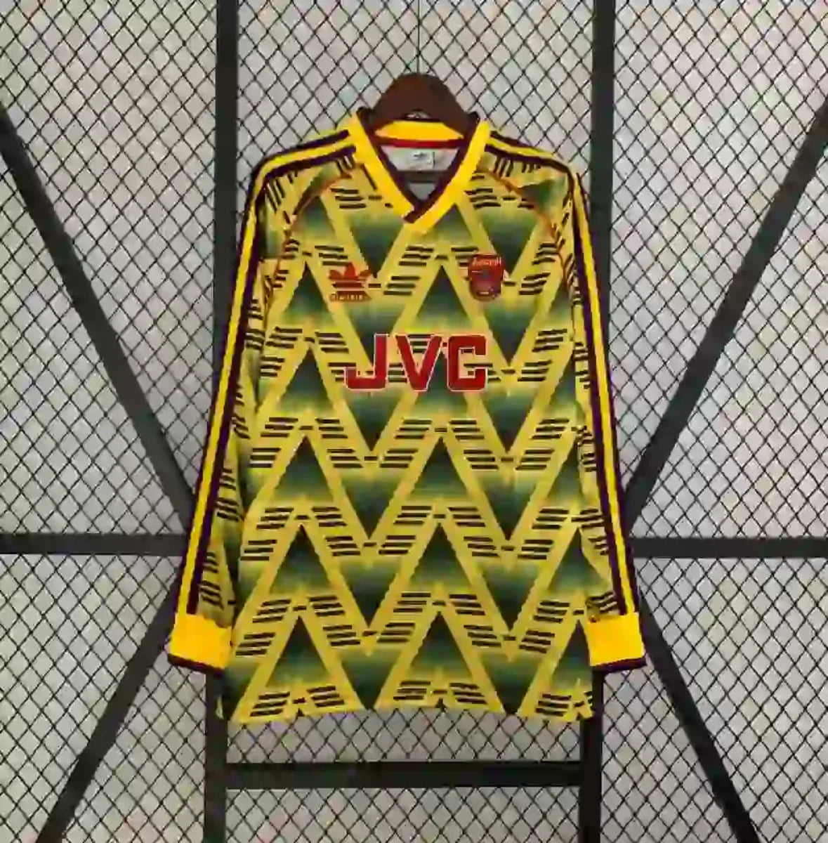 Camiseta Arsenal FC Visitante Manga Larga 1991-93 Retro - Fútbol Club Vintage
