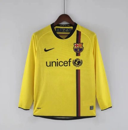 Camiseta Retro FC Barcelona Visitante Manga Larga 2008-09 - Fútbol Club Vintage