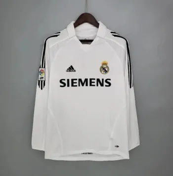 Camiseta Clásica Real Madrid Manga Larga 2005-06 - Fútbol Club Vintage