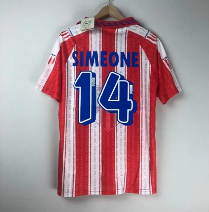 Camiseta Retro Club Cholo Simeone Atlético de Madrid 1995 - Fútbol Club Vintage