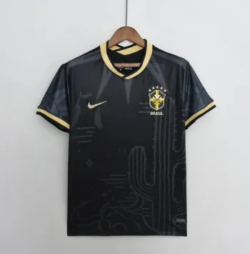 Camiseta Retro Brasil Negra 2022 - Fútbol Club Vintage