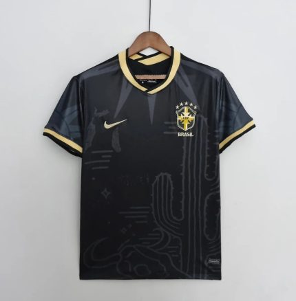Camiseta Retro Brasil Negra 2022 - Fútbol Club Vintage