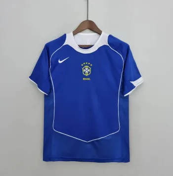 Camiseta Retro Brasil Visitante 2004 - Fútbol Club Vintage