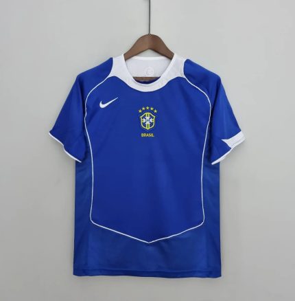 Camiseta Retro Brasil Visitante 2004 - Fútbol Club Vintage