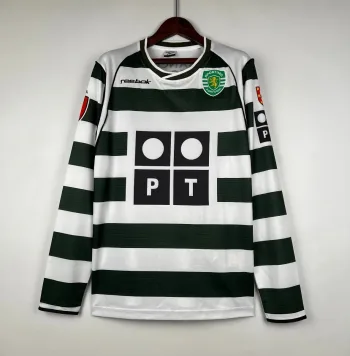 Camiseta Retro Sporting Club de Portugal Manga Larga 2001-03 - Fútbol Club Vintage