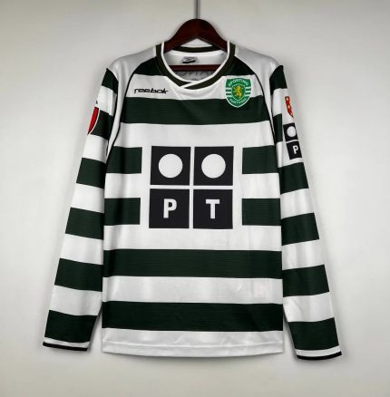 Camiseta Retro Sporting Club de Portugal Manga Larga 2001-03 - Fútbol Club Vintage