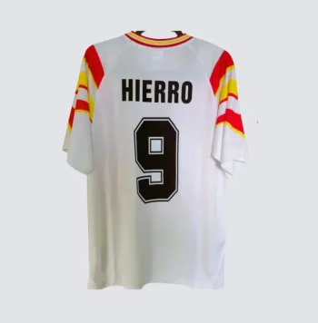 Camiseta Retro España Visitante 1996-98 Fernando Hierro - Fútbol Club Vintage