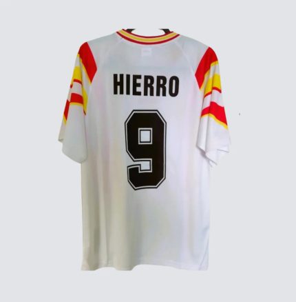 Camiseta Retro España Visitante 1996-98 Fernando Hierro - Fútbol Club Vintage